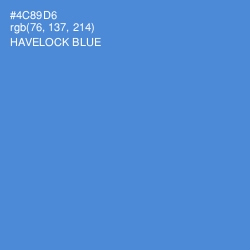 #4C89D6 - Havelock Blue Color Image