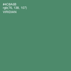 #4C8A6B - Viridian Color Image