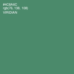 #4C8A6C - Viridian Color Image