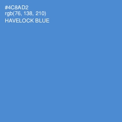 #4C8AD2 - Havelock Blue Color Image