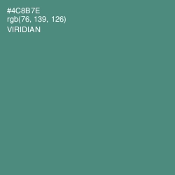 #4C8B7E - Viridian Color Image