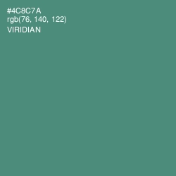 #4C8C7A - Viridian Color Image