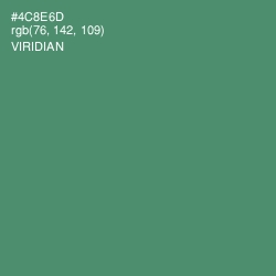 #4C8E6D - Viridian Color Image