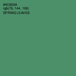 #4C906A - Spring Leaves Color Image