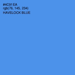 #4C91EA - Havelock Blue Color Image