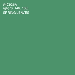 #4C926A - Spring Leaves Color Image