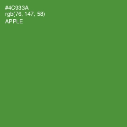 #4C933A - Apple Color Image