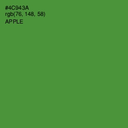 #4C943A - Apple Color Image