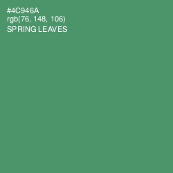 #4C946A - Spring Leaves Color Image