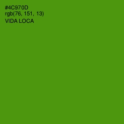 #4C970D - Vida Loca Color Image