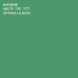 #4C986B - Spring Leaves Color Image