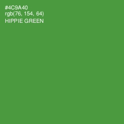 #4C9A40 - Hippie Green Color Image