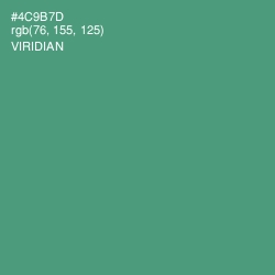 #4C9B7D - Viridian Color Image