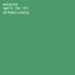 #4C9C6B - Spring Leaves Color Image