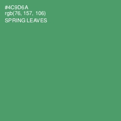 #4C9D6A - Spring Leaves Color Image