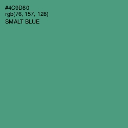 #4C9D80 - Smalt Blue Color Image