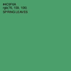 #4C9F6A - Spring Leaves Color Image