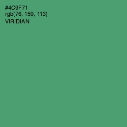 #4C9F71 - Viridian Color Image