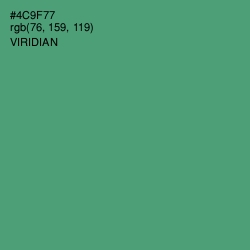 #4C9F77 - Viridian Color Image