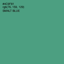 #4C9F81 - Smalt Blue Color Image