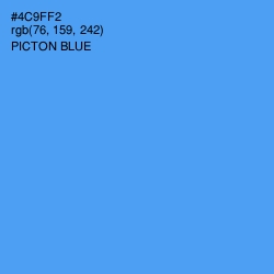 #4C9FF2 - Picton Blue Color Image