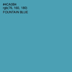 #4CA0B4 - Fountain Blue Color Image