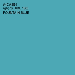 #4CA8B4 - Fountain Blue Color Image