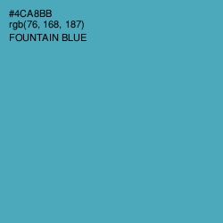 #4CA8BB - Fountain Blue Color Image