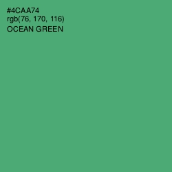 #4CAA74 - Ocean Green Color Image