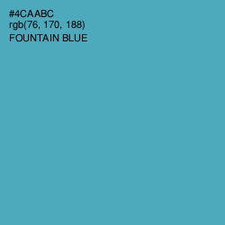 #4CAABC - Fountain Blue Color Image