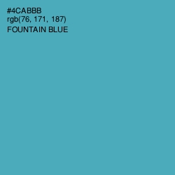 #4CABBB - Fountain Blue Color Image