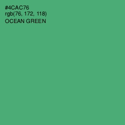 #4CAC76 - Ocean Green Color Image