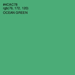 #4CAC78 - Ocean Green Color Image