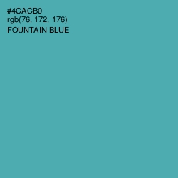 #4CACB0 - Fountain Blue Color Image