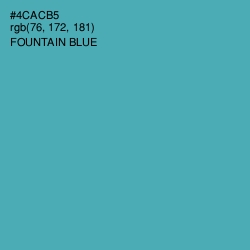 #4CACB5 - Fountain Blue Color Image