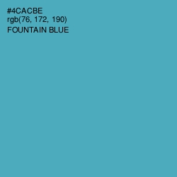 #4CACBE - Fountain Blue Color Image