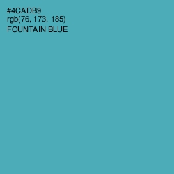 #4CADB9 - Fountain Blue Color Image