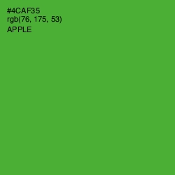#4CAF35 - Apple Color Image