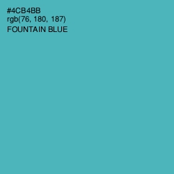 #4CB4BB - Fountain Blue Color Image