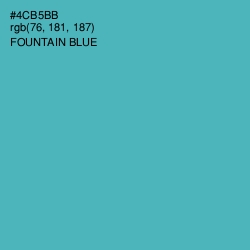 #4CB5BB - Fountain Blue Color Image