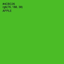 #4CBC26 - Apple Color Image