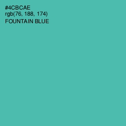 #4CBCAE - Fountain Blue Color Image