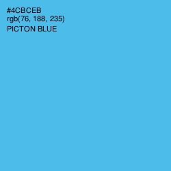 #4CBCEB - Picton Blue Color Image