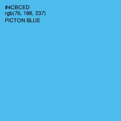 #4CBCED - Picton Blue Color Image