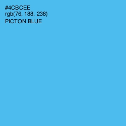 #4CBCEE - Picton Blue Color Image