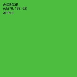 #4CBD3E - Apple Color Image