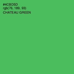 #4CBD5D - Chateau Green Color Image