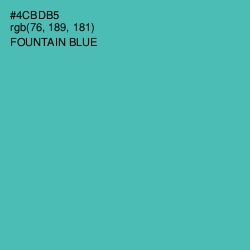 #4CBDB5 - Fountain Blue Color Image