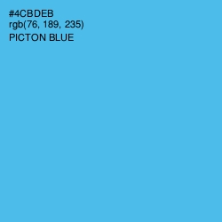 #4CBDEB - Picton Blue Color Image