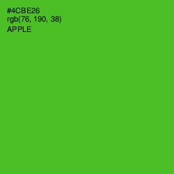 #4CBE26 - Apple Color Image